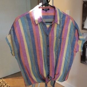 Madewell striped button up